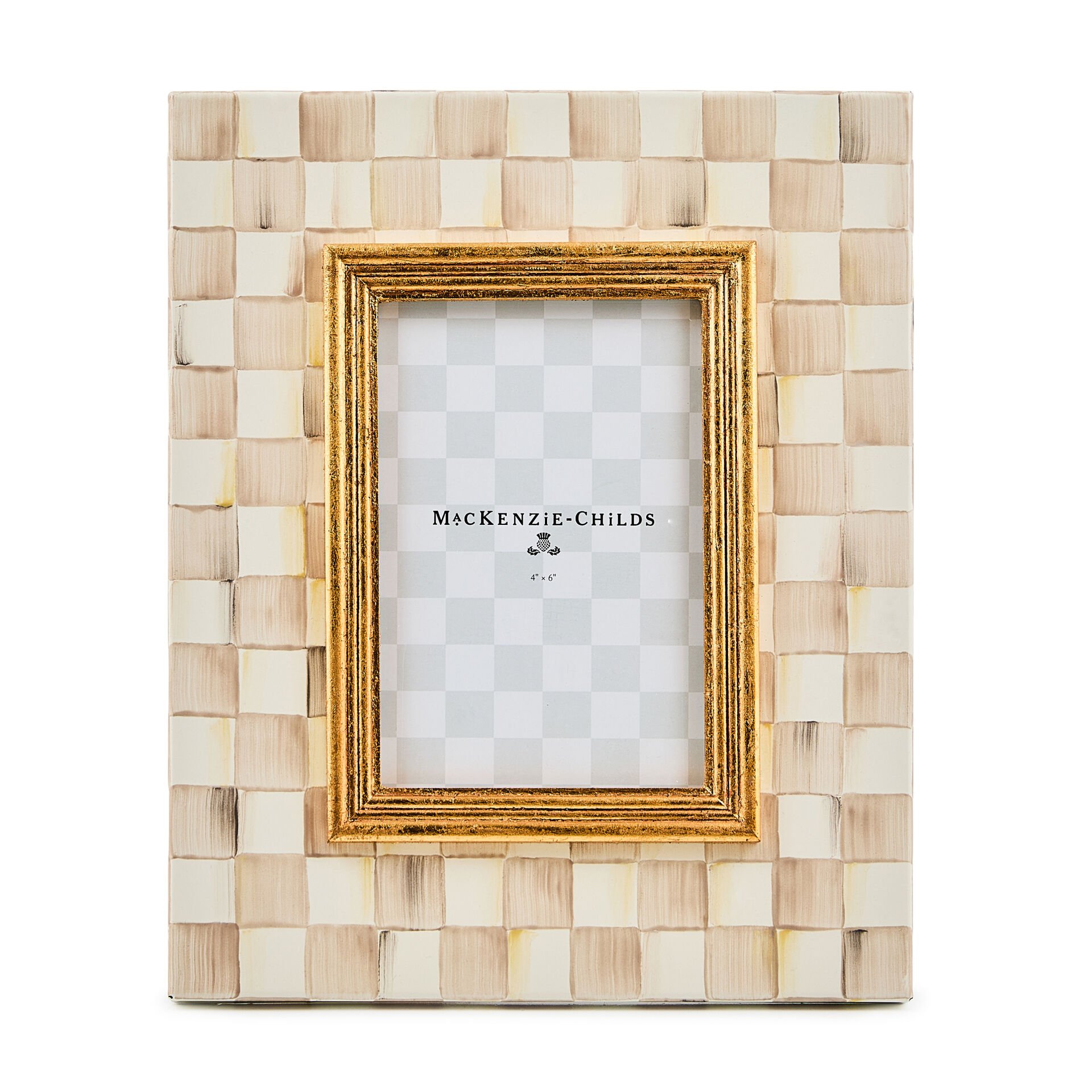 Mocha Check 4'' x 6'' Frame