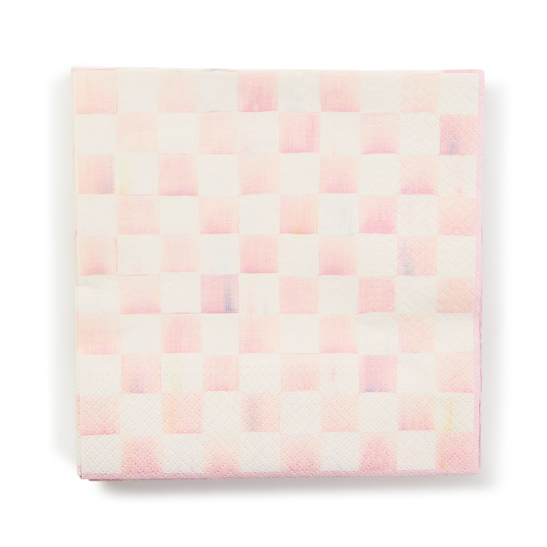 Rosy Check Luncheon Paper Napkins