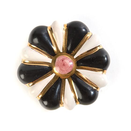 Flower Power Knob - Black & White