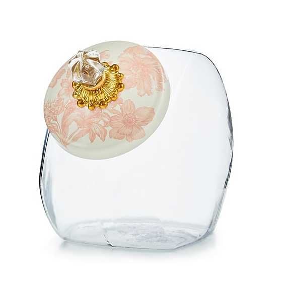 Cookie Jar with Rosy English Garden Lid