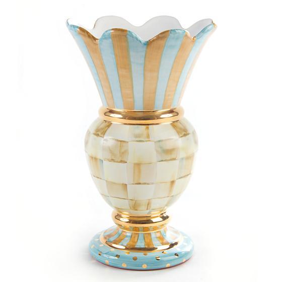 Parchment Check Great Vase