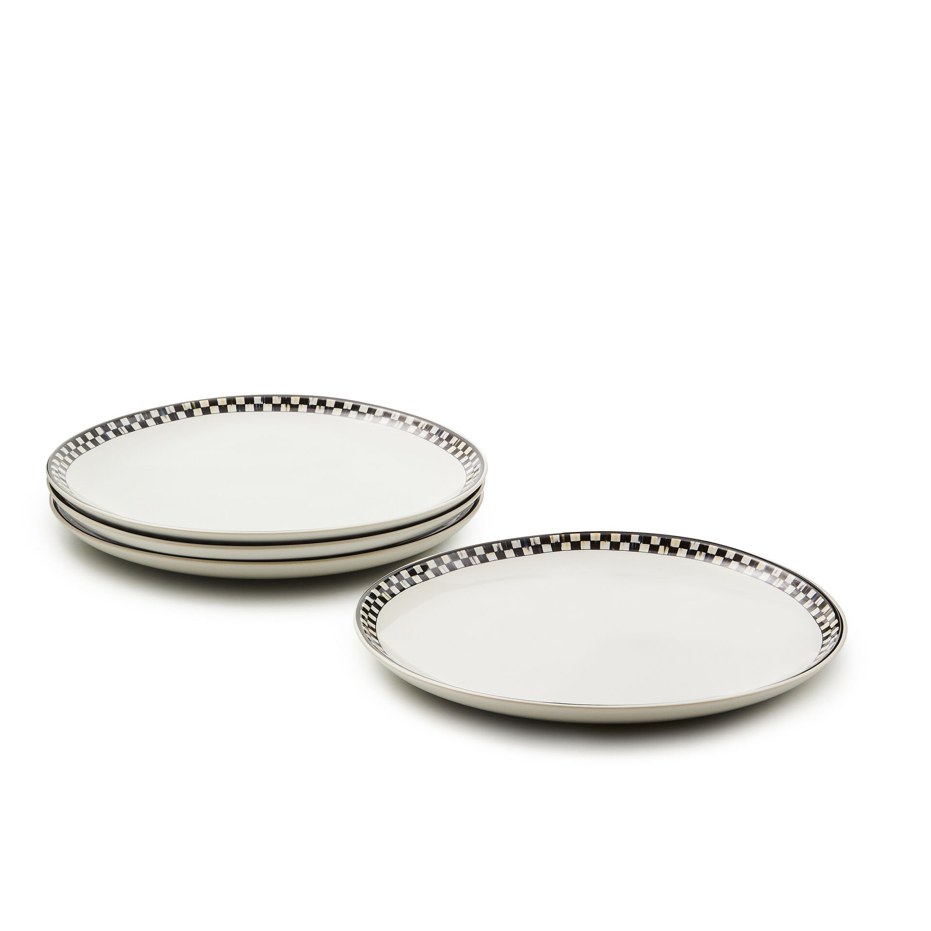 Courtly Check Everyday Dinner Plates, Set of 4