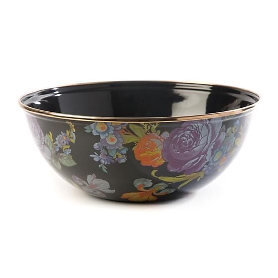 Flower Market Medium Everyday Bowl - Black