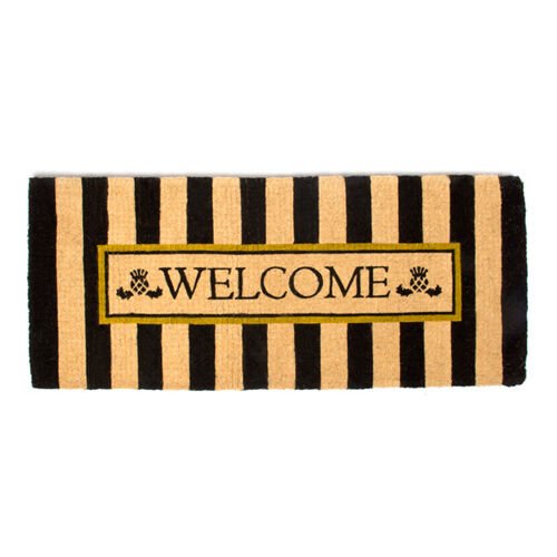 Awning Stripe Double Door Welcome Mat