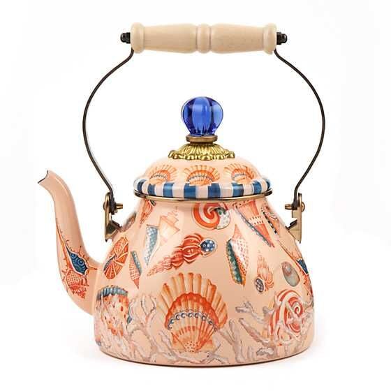 Coastal Shells 2 Quart Tea Kettle