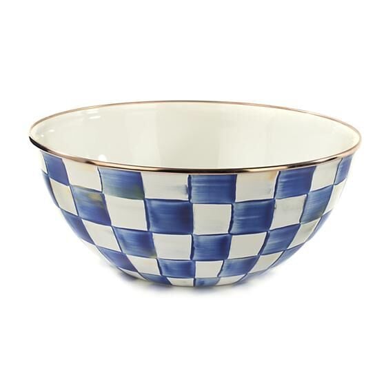 Royal Check Enamel Everyday Bowl - Large