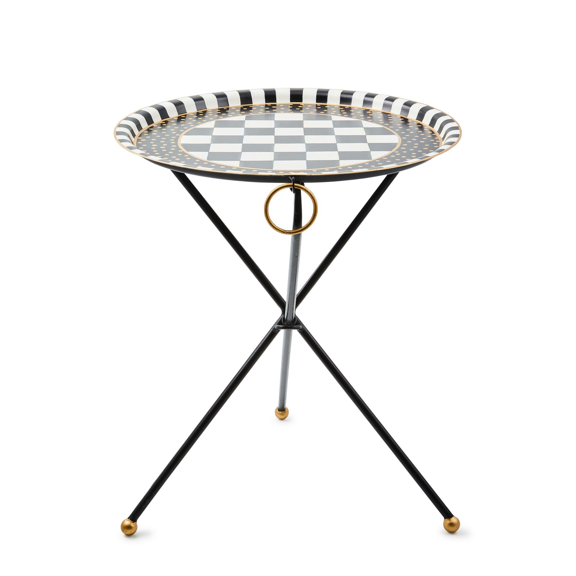 Tilt Top Black Tripod Table