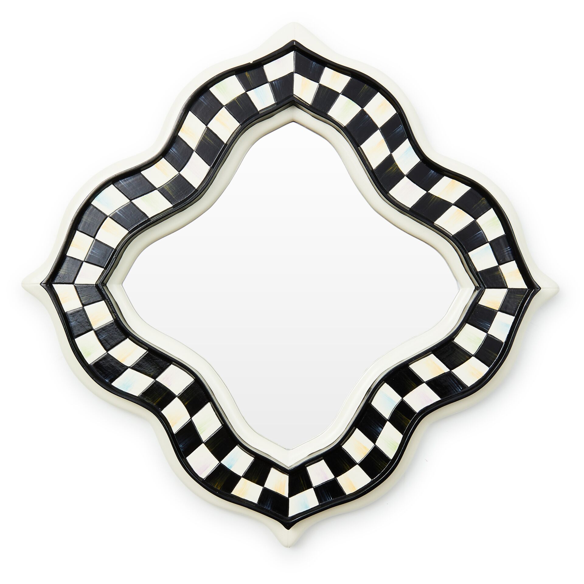 Courtly Quatriflower Small Wall Mirror