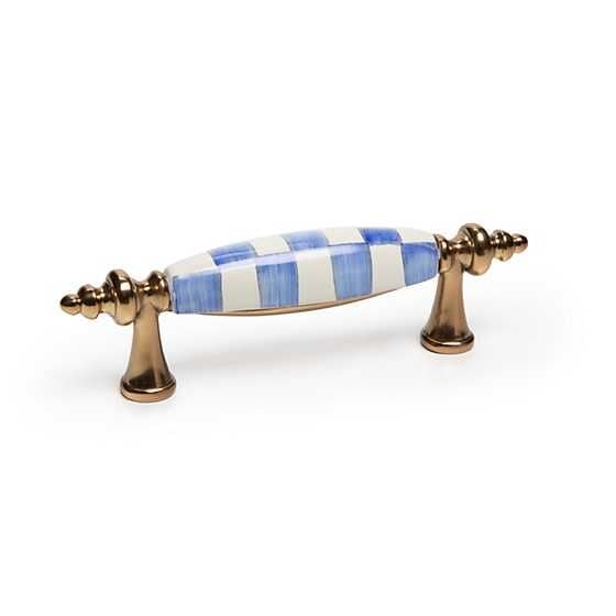 Royal Check Drawer Pull - Brass