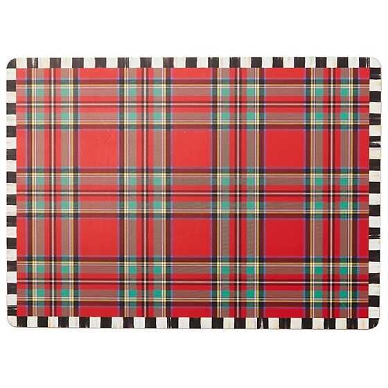 Tartan Red Cork Back Placemats, Set of 4