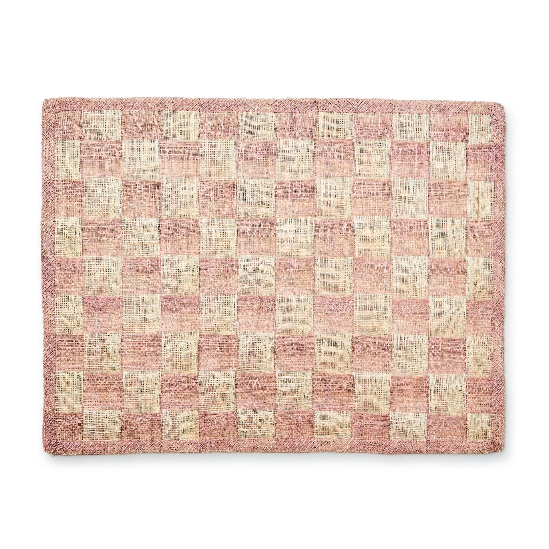 Pink Sinamay Placemats, Set of 4