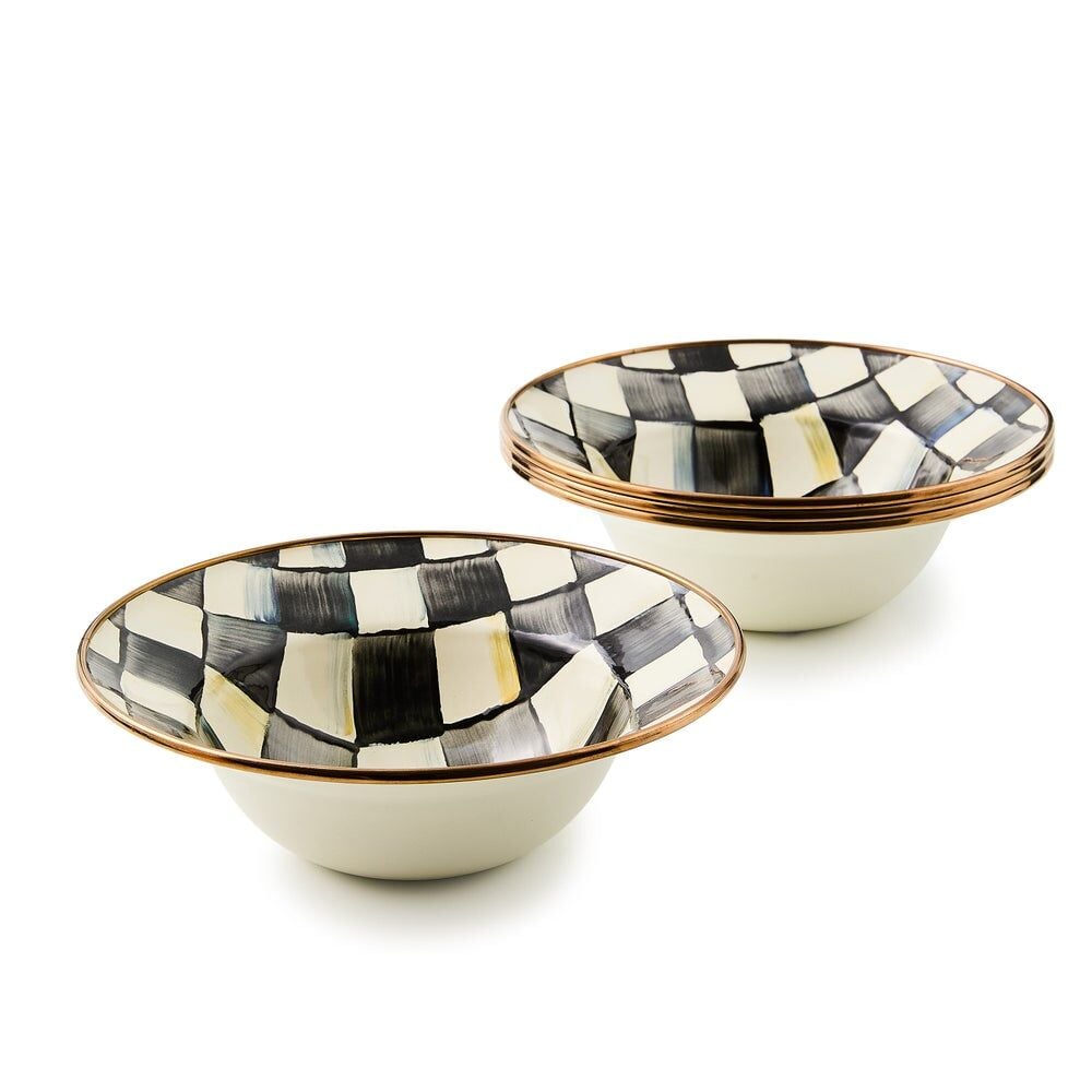 Courtly Check Breakfast Bowls, Set of 4