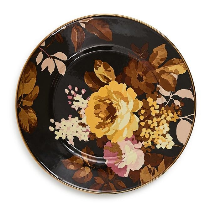 Wild Rose Brown Salad Plate