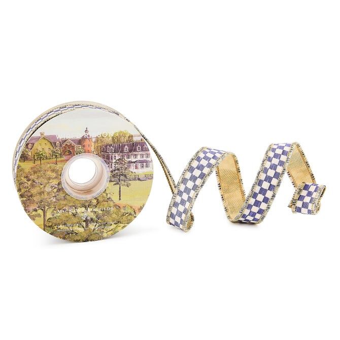 Violet Check 1'' Ribbon