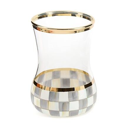 Sterling Check Tea Glass