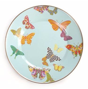 Butterfly Garden Dinner Plate - Sky