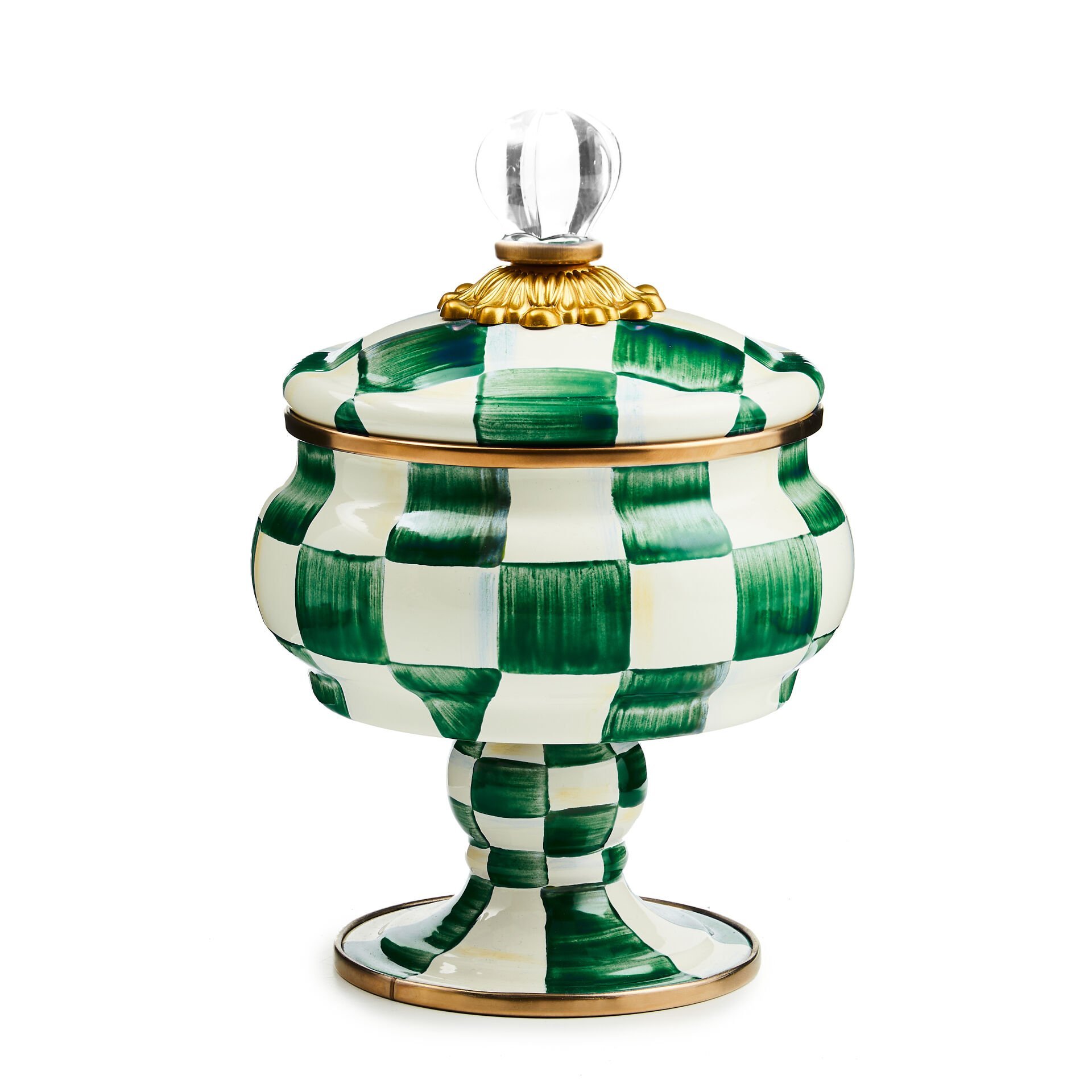 Emerald Check Curiosity Pot