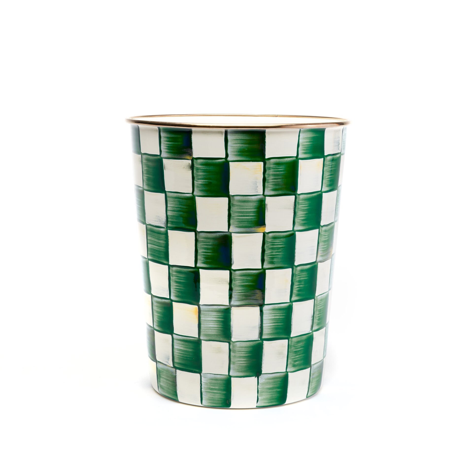 Emerald Check Waste Bin