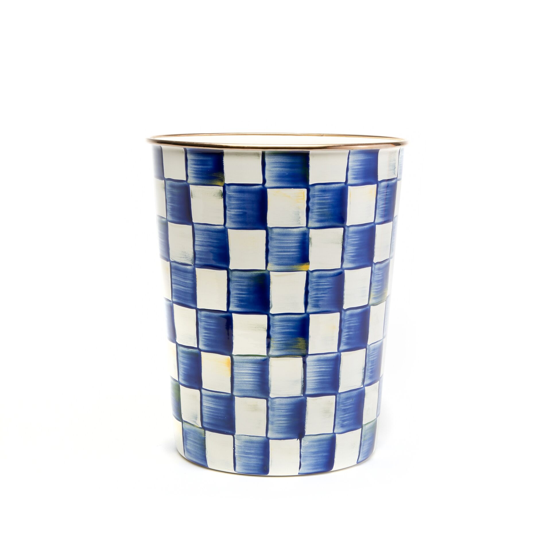 Royal Check Enamel Waste Bin