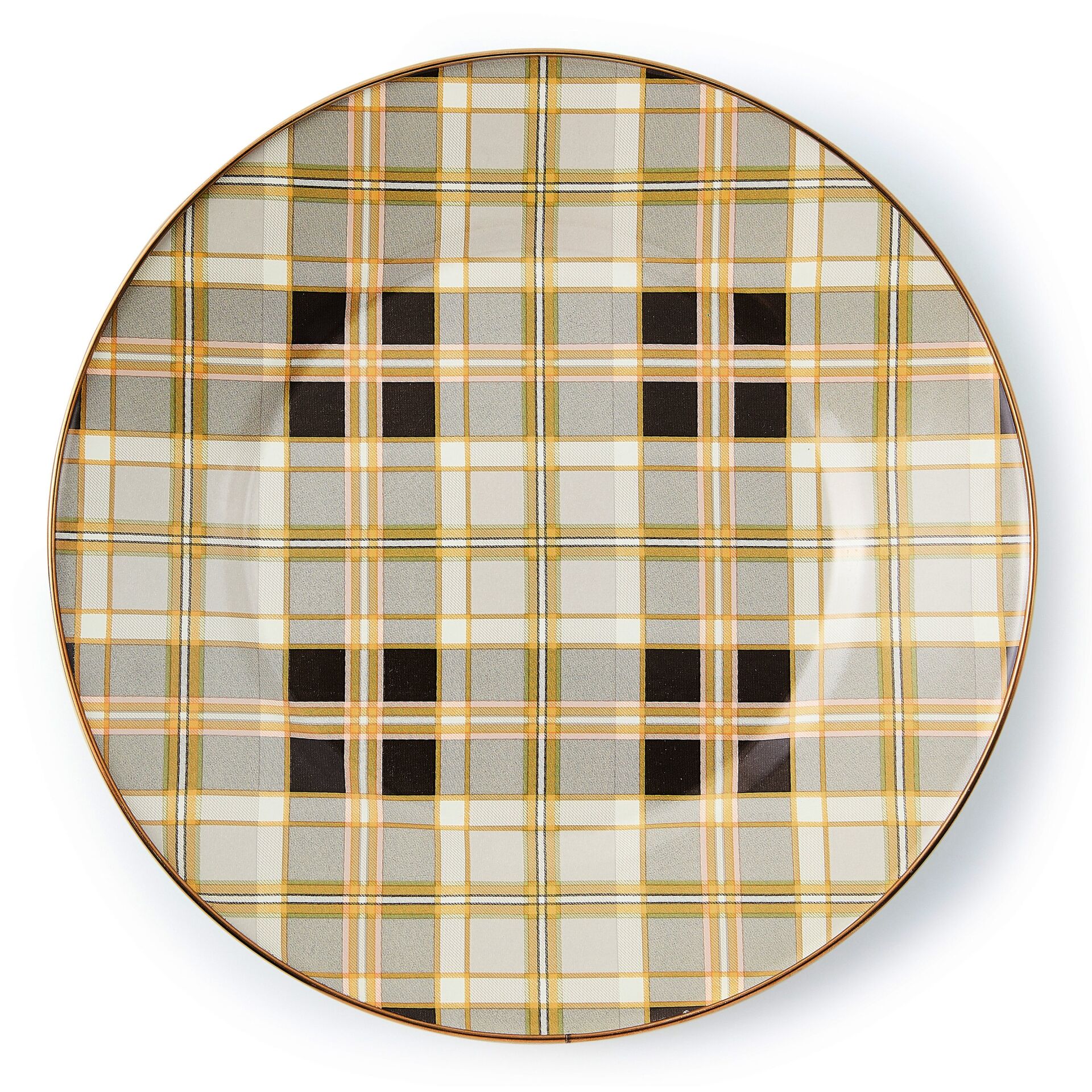 Tartan Mocha Dinner Plate