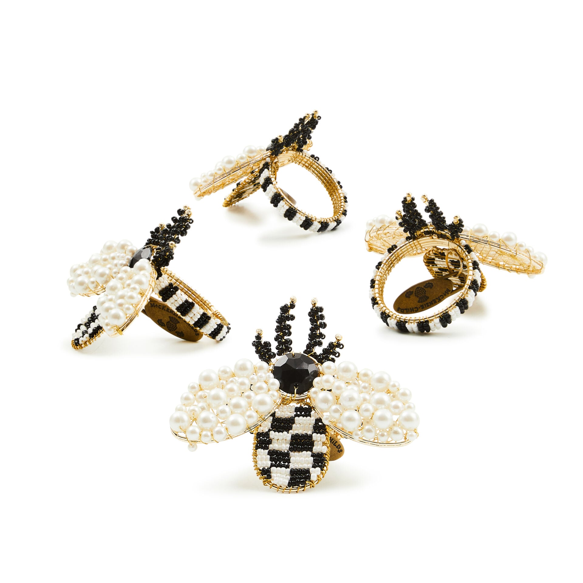 Bee Napkin Rings Set of 4