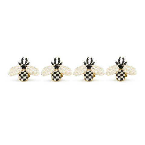 Bee Napkin Rings Set of 4