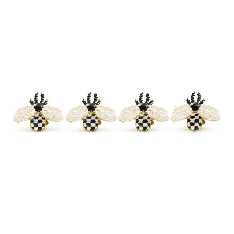 Bee Napkin Rings Set of 4
