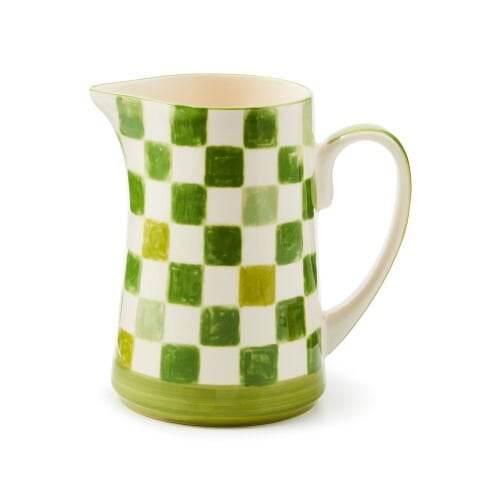 Green Check Pitcher