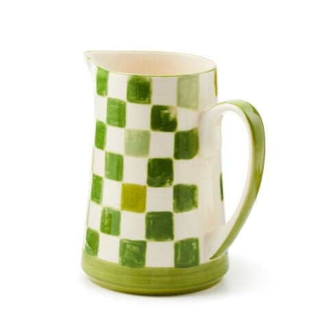 Green Check Pitcher