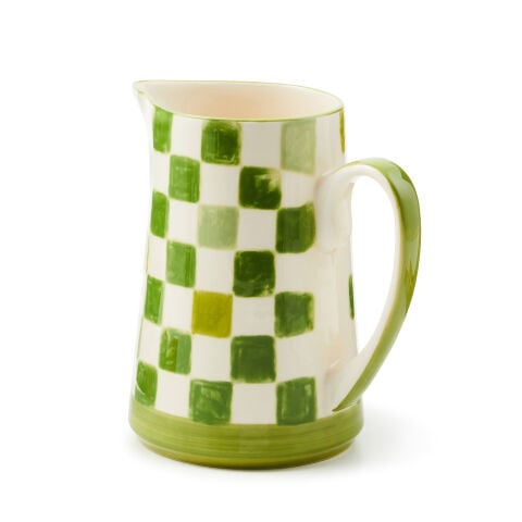 Green Check Pitcher