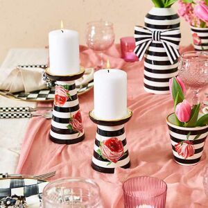 Flower Show Pillar Candle Holders - Set of 2