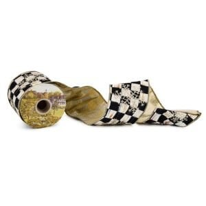Courtly Check Embroidered Snowflake 4'' Ribbon