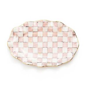 Rosy Check Ceramic Serving Platter