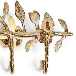 Petal Small Gold Wall Hook Rack