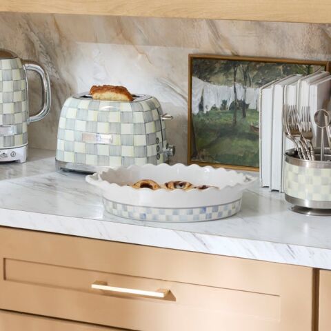 Sterling Check Everyday Medium Oval Baker