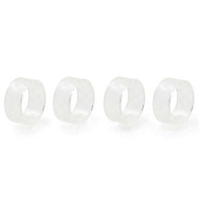 Clear Check Napkin Rings, Set of 4