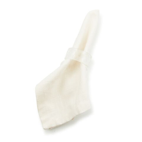 Clear Check Napkin Rings, Set of 4