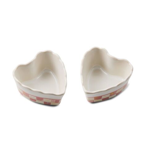 Rosy Check Everyday Heart Ramekins Set of 2