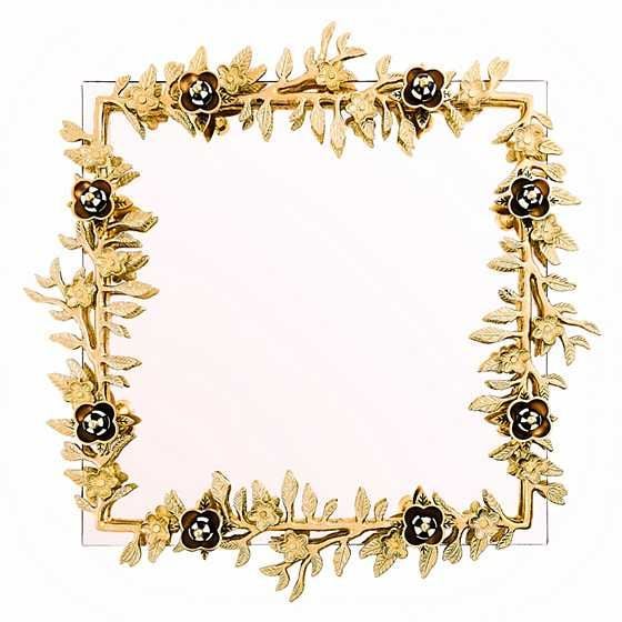 Petal Square Gold Wall Mirror