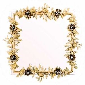 Petal Square Gold Wall Mirror
