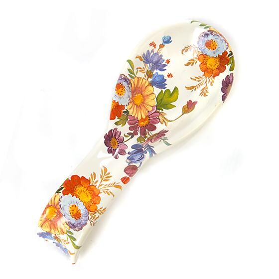 Flower Market Spoon Rest - White