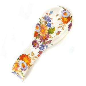 Flower Market Spoon Rest - White