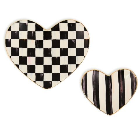 Courtly Heart Trinket Dishes Set of 2