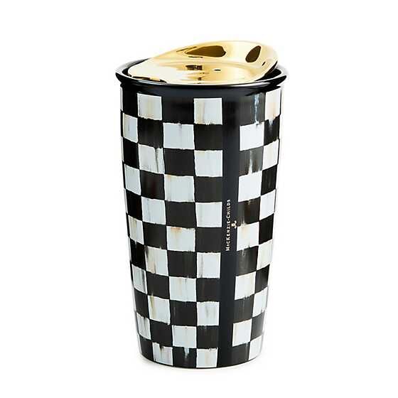 Courtly Check Ceramic Travel Cup