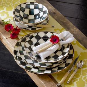 Courtly Check Enamel Charger/Plate