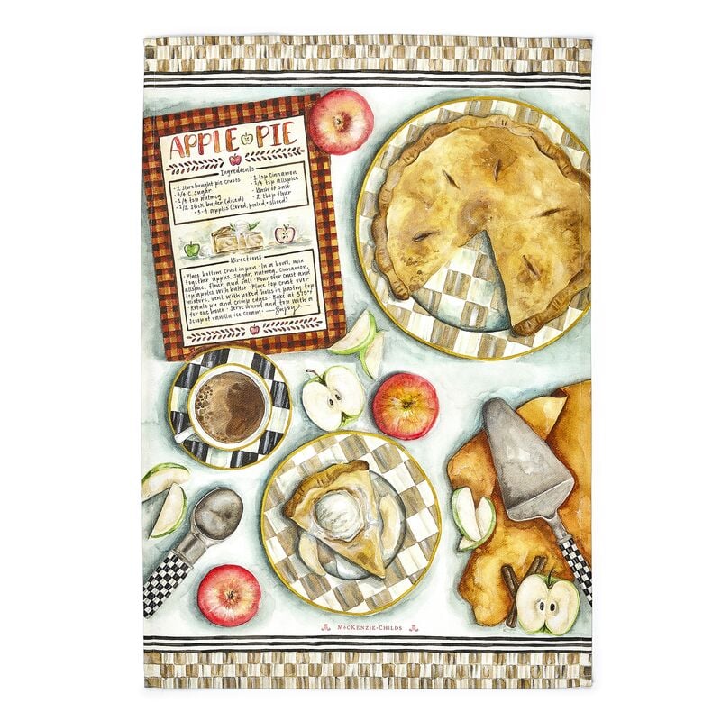 Apple Pie Recipe Dish Towel