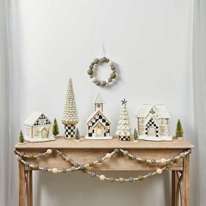 Farmhouse Beaded Ball Garland - Set of 2