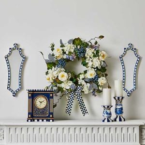 Royal Toile Pillar Candle Holder - Tall