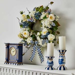 Royal Toile Pillar Candle Holder - Tall