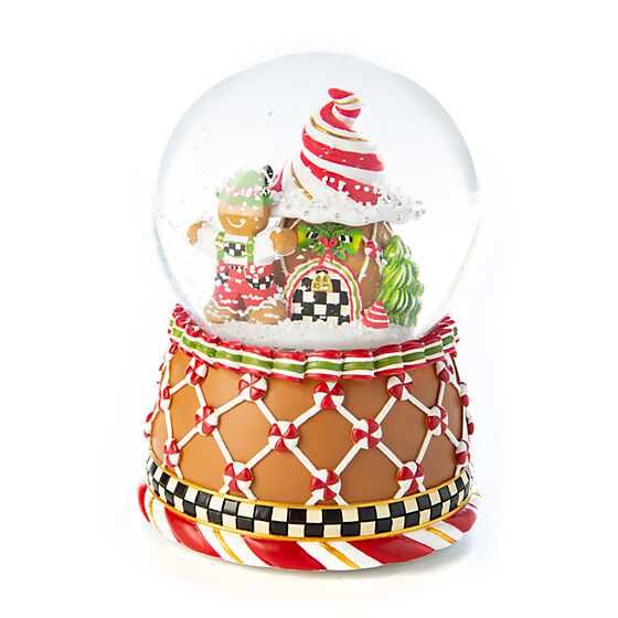 Candy Cottage Gingerbread Snow Globe